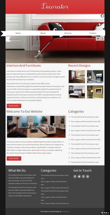 家居裝飾設計服務網頁模板 創意起點，免費下載